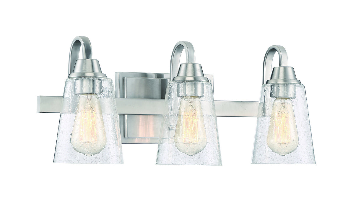 Craftmade 41903-BNK-CS Three Light Vanity, Brushed Polished Nickel