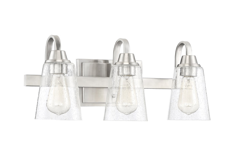 Craftmade 41903-BNK-CS Three Light Vanity, Brushed Polished Nickel