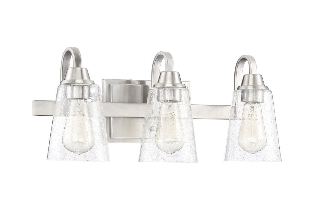 Craftmade 41903-BNK-CS Three Light Vanity, Brushed Polished Nickel