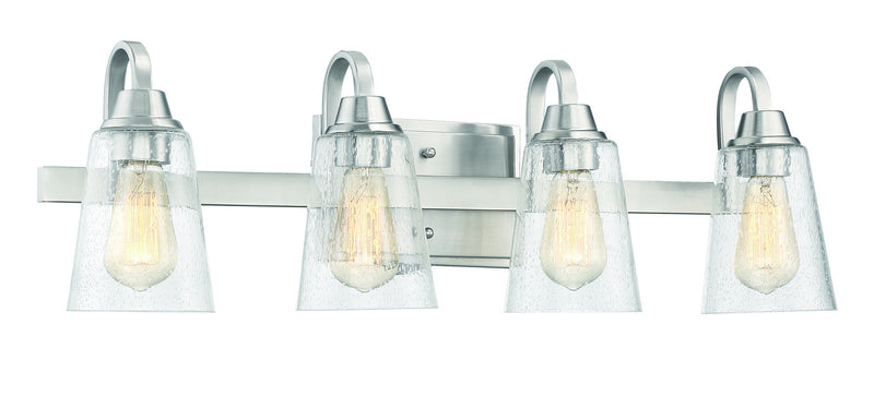 Craftmade 41904-BNK-CS Four Light Vanity, Brushed Polished Nickel