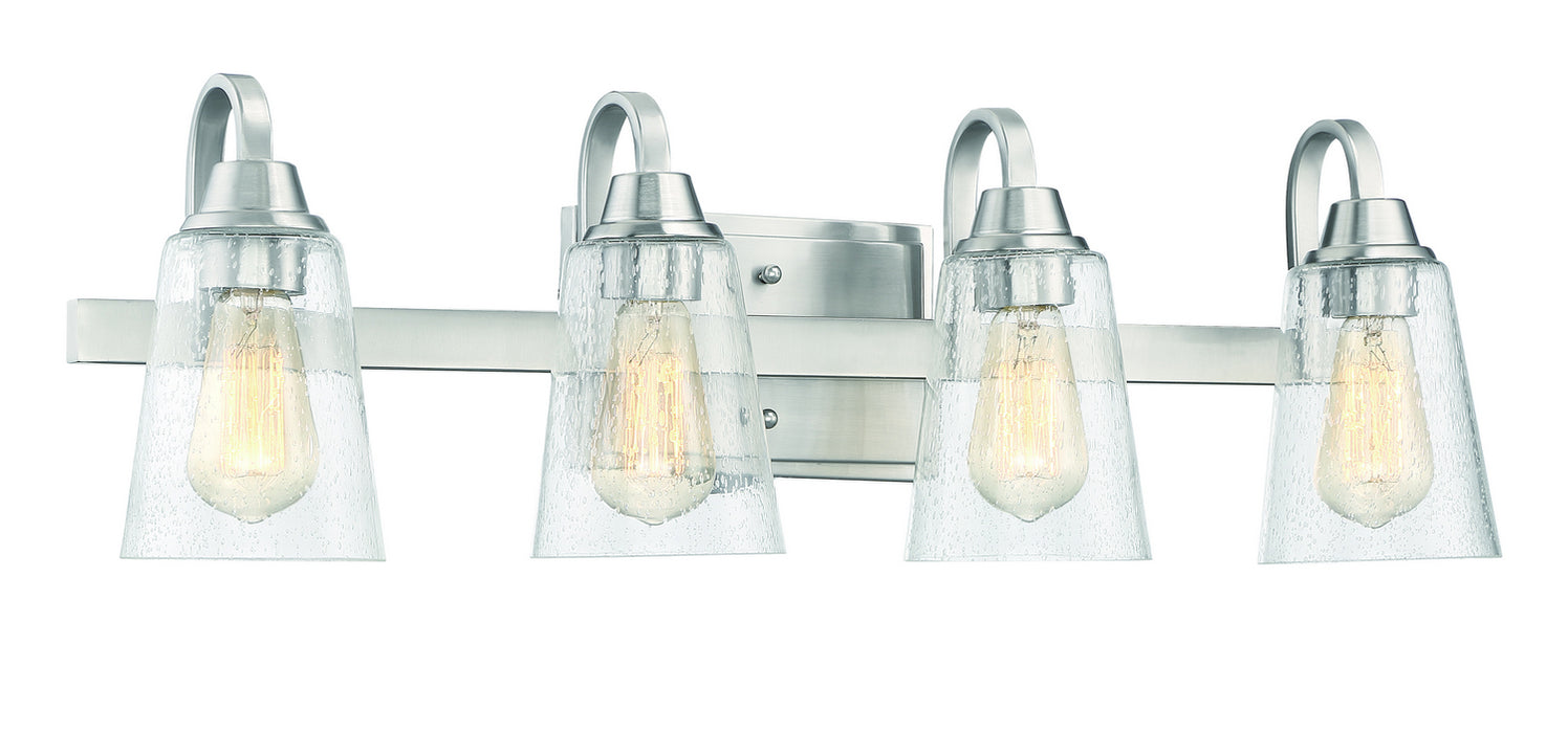 Craftmade 41904-BNK-CS Four Light Vanity, Brushed Polished Nickel