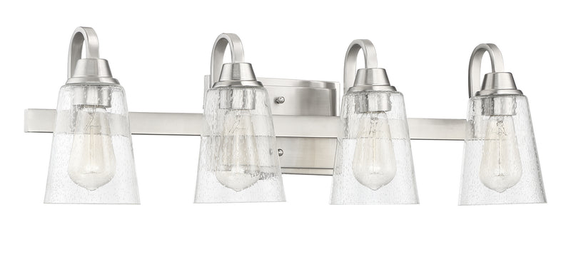 Craftmade 41904-BNK-CS Four Light Vanity, Brushed Polished Nickel