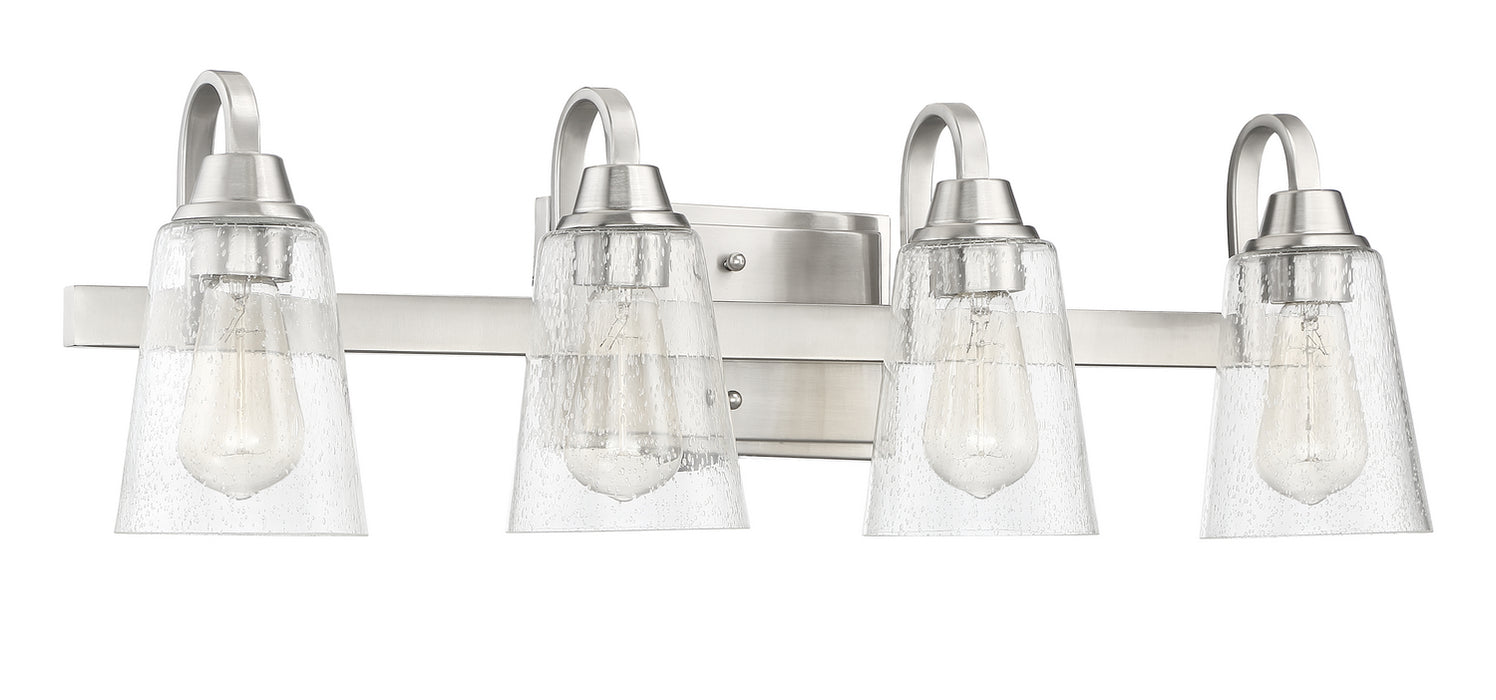Craftmade 41904-BNK-CS Four Light Vanity, Brushed Polished Nickel