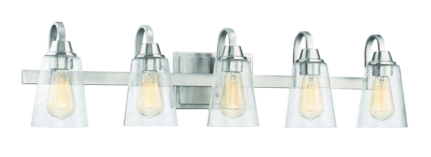 Craftmade 41905-BNK-CS Five Light Vanity, Brushed Polished Nickel