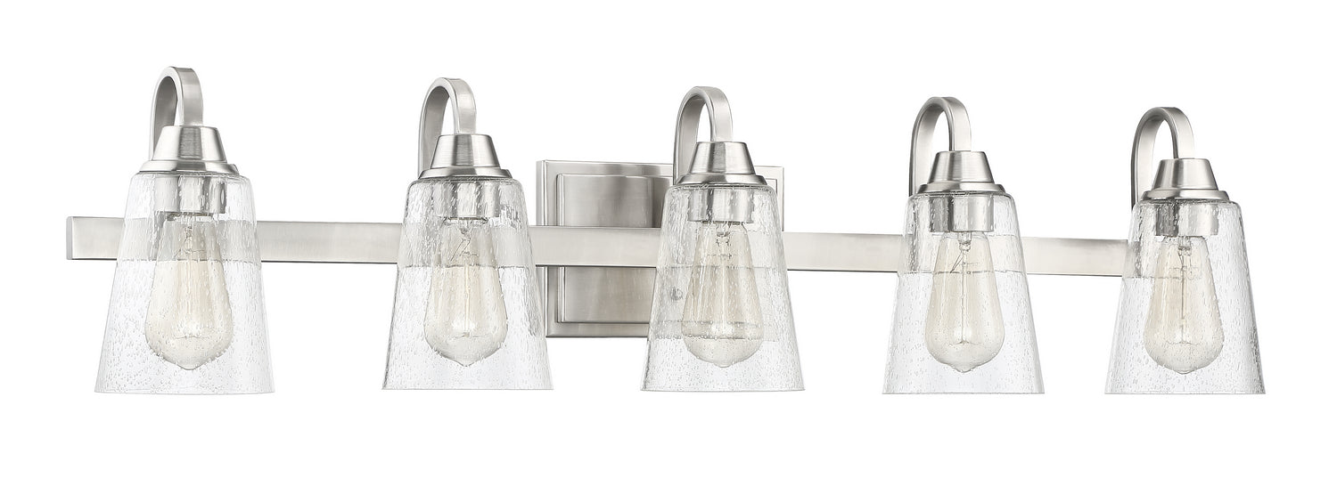 Craftmade 41905-BNK-CS Five Light Vanity, Brushed Polished Nickel