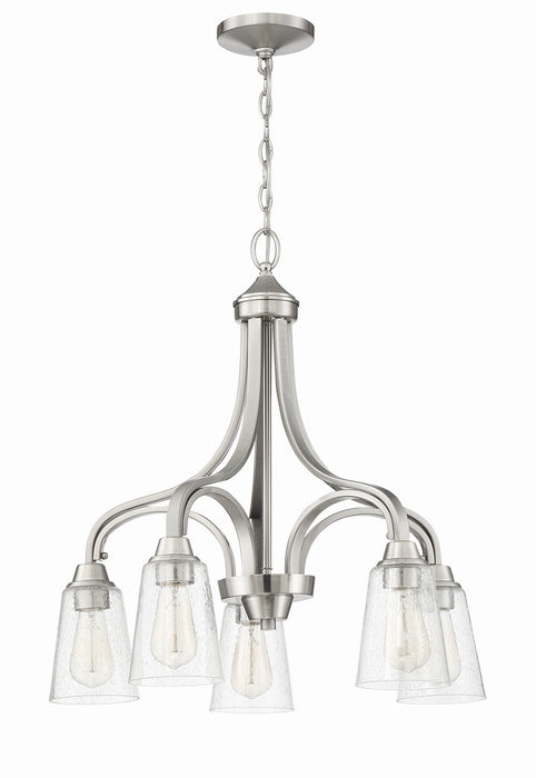 Craftmade 41915-BNK-CS Five Light Chandelier, Brushed Polished Nickel
