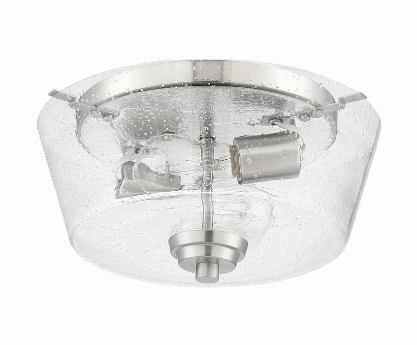 Craftmade 41982-BNK-CS Two Light Flushmount, Brushed Polished Nickel