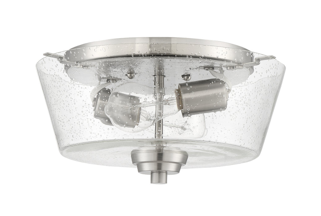 Craftmade 41982-BNK-CS Two Light Flushmount, Brushed Polished Nickel