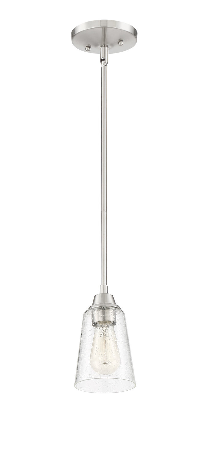 Craftmade 41991-BNK-CS One Light Mini Pendant, Brushed Polished Nickel