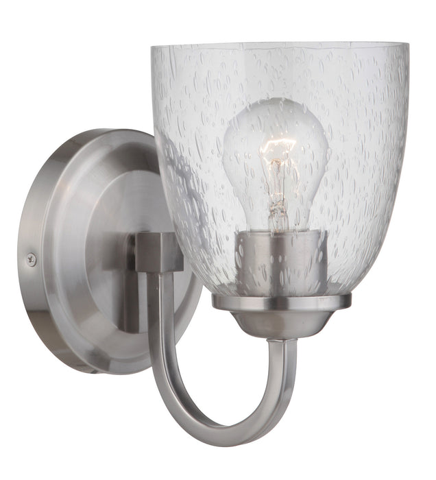Craftmade 49901-BNK One Light Wall Sconce, Brushed Polished Nickel
