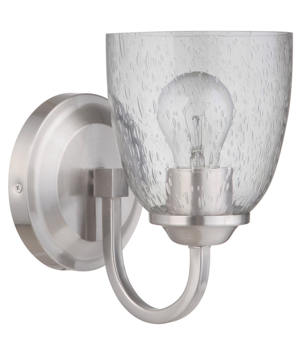 Craftmade 49901-BNK One Light Wall Sconce, Brushed Polished Nickel