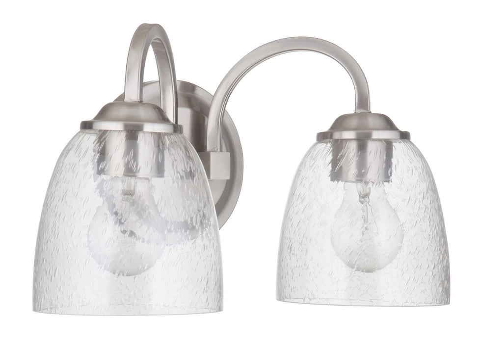Craftmade 49902-BNK Two Light Vanity, Brushed Polished Nickel