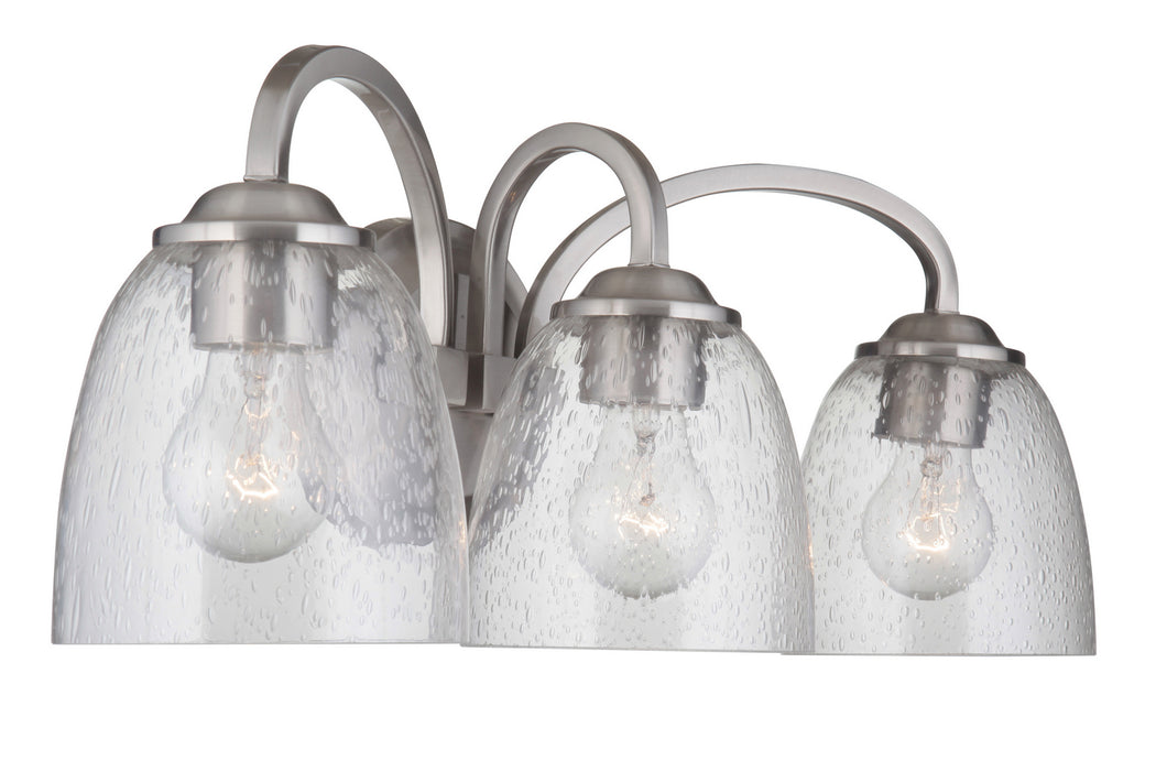 Craftmade 49903-BNK Three Light Vanity, Brushed Polished Nickel