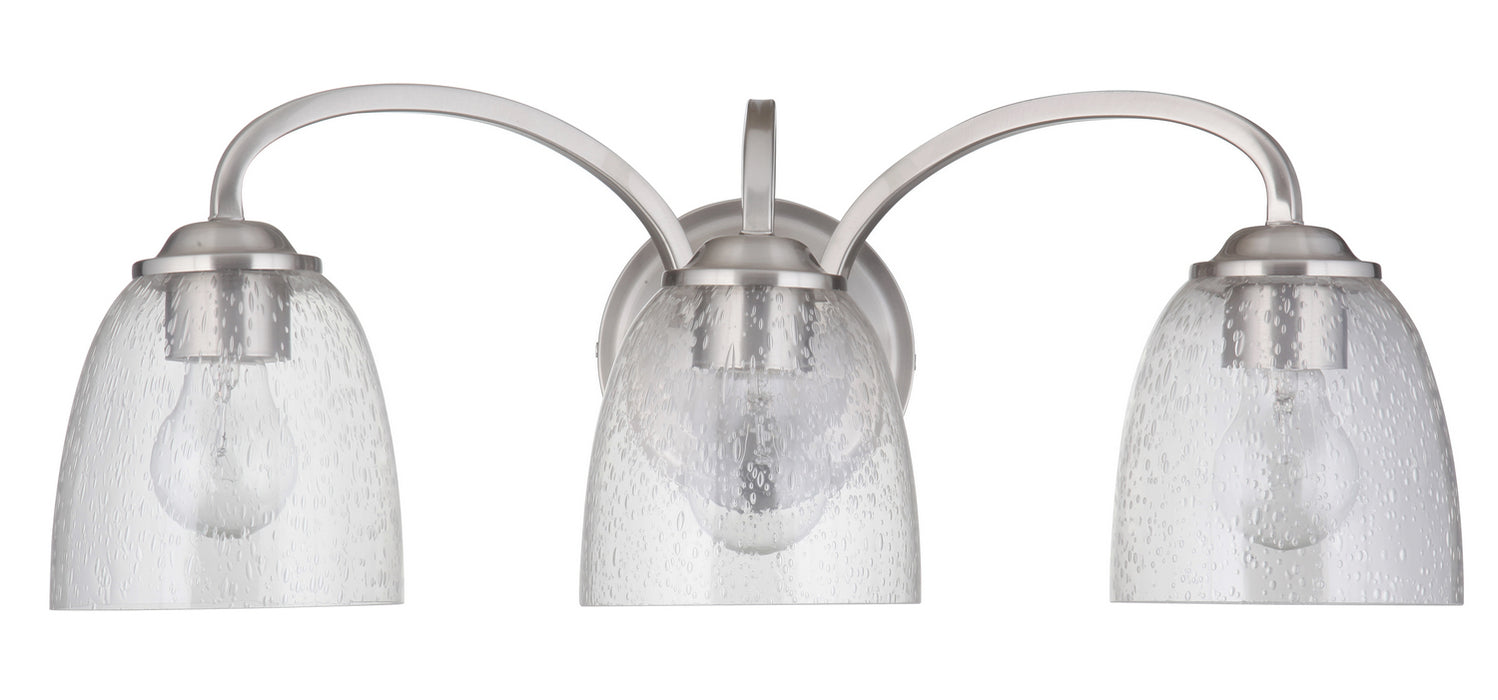 Craftmade 49903-BNK Three Light Vanity, Brushed Polished Nickel