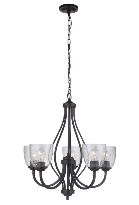 Craftmade 49925-ESP Five Light Chandelier, Espresso