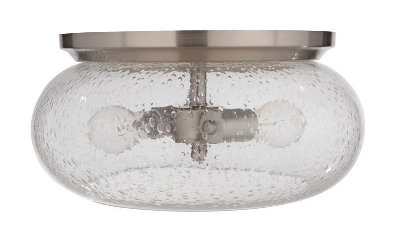 Craftmade 49982-BNK Two Light Flushmount, Brushed Polished Nickel
