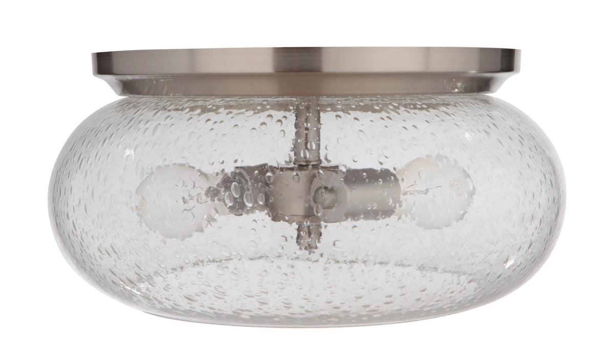 Craftmade 49982-BNK Two Light Flushmount, Brushed Polished Nickel