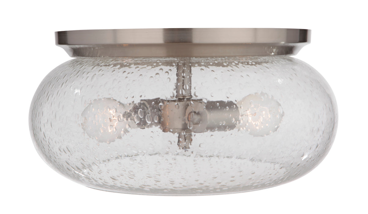 Craftmade 49982-BNK Two Light Flushmount, Brushed Polished Nickel