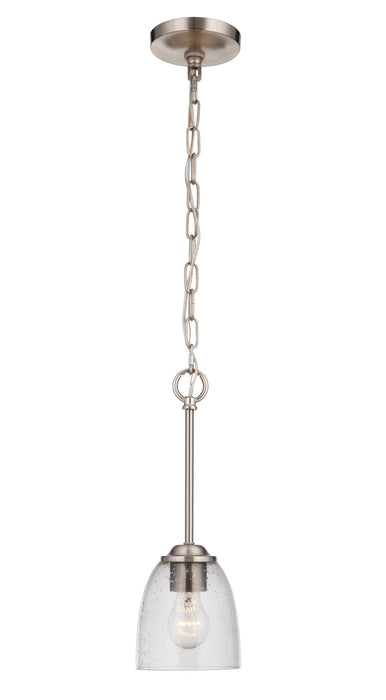 Craftmade 49991-BNK One Light Mini Pendant, Brushed Polished Nickel