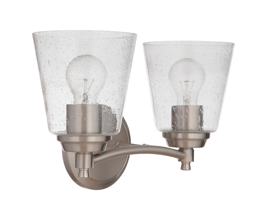 Craftmade 50202-BNK Two Light Vanity, Brushed Polished Nickel