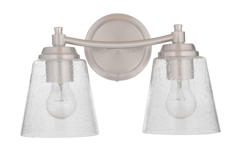 Craftmade 50202-BNK Two Light Vanity, Brushed Polished Nickel