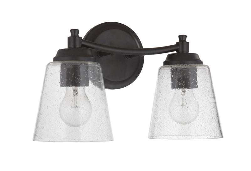 Craftmade 50202-FB Two Light Vanity, Flat Black