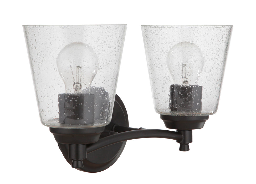 Craftmade 50202-FB Two Light Vanity, Flat Black