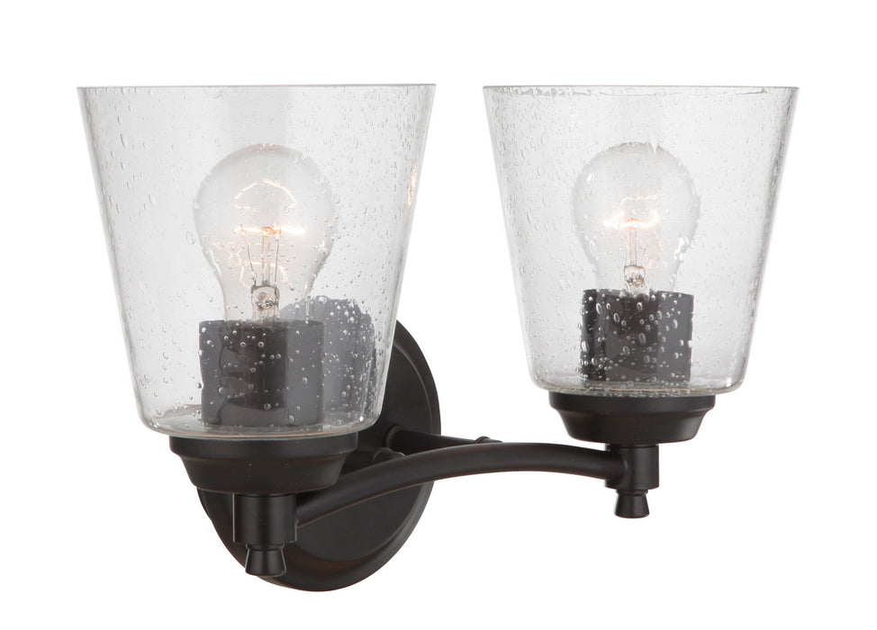 Craftmade 50202-FB Two Light Vanity, Flat Black
