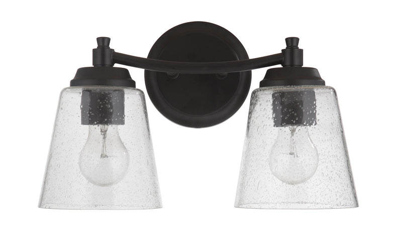 Craftmade 50202-FB Two Light Vanity, Flat Black