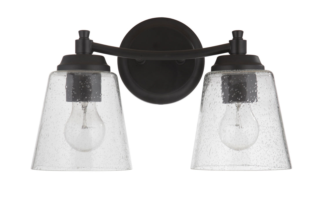 Craftmade 50202-FB Two Light Vanity, Flat Black