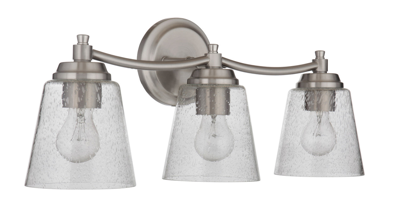 Craftmade 50203-BNK Three Light Vanity, Brushed Polished Nickel