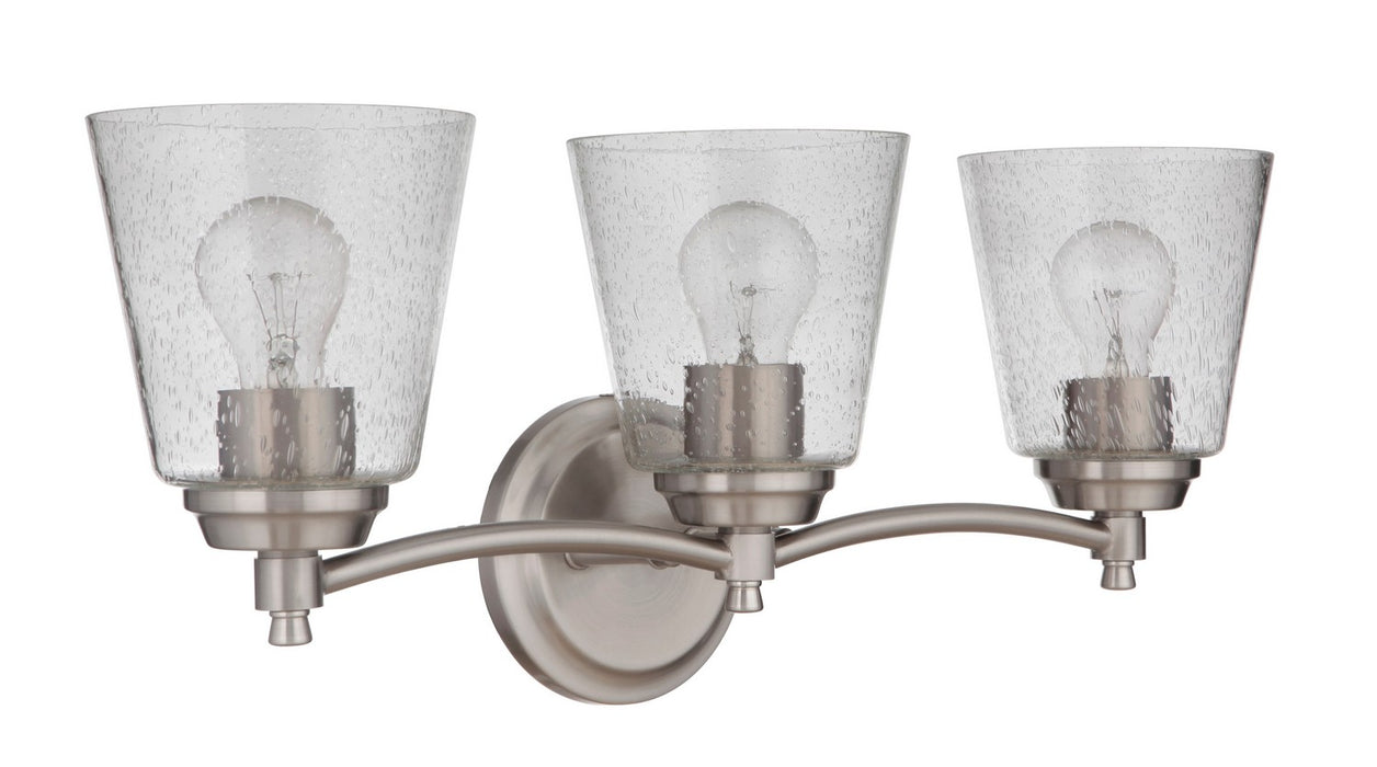 Craftmade 50203-BNK Three Light Vanity, Brushed Polished Nickel