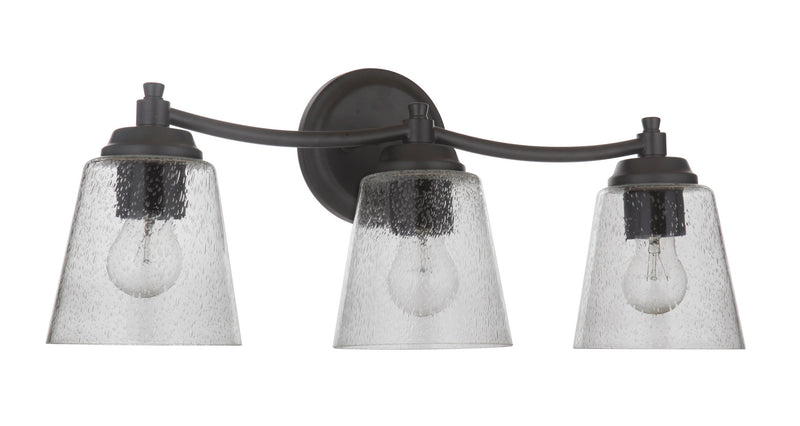 Craftmade 50203-FB Three Light Vanity, Flat Black