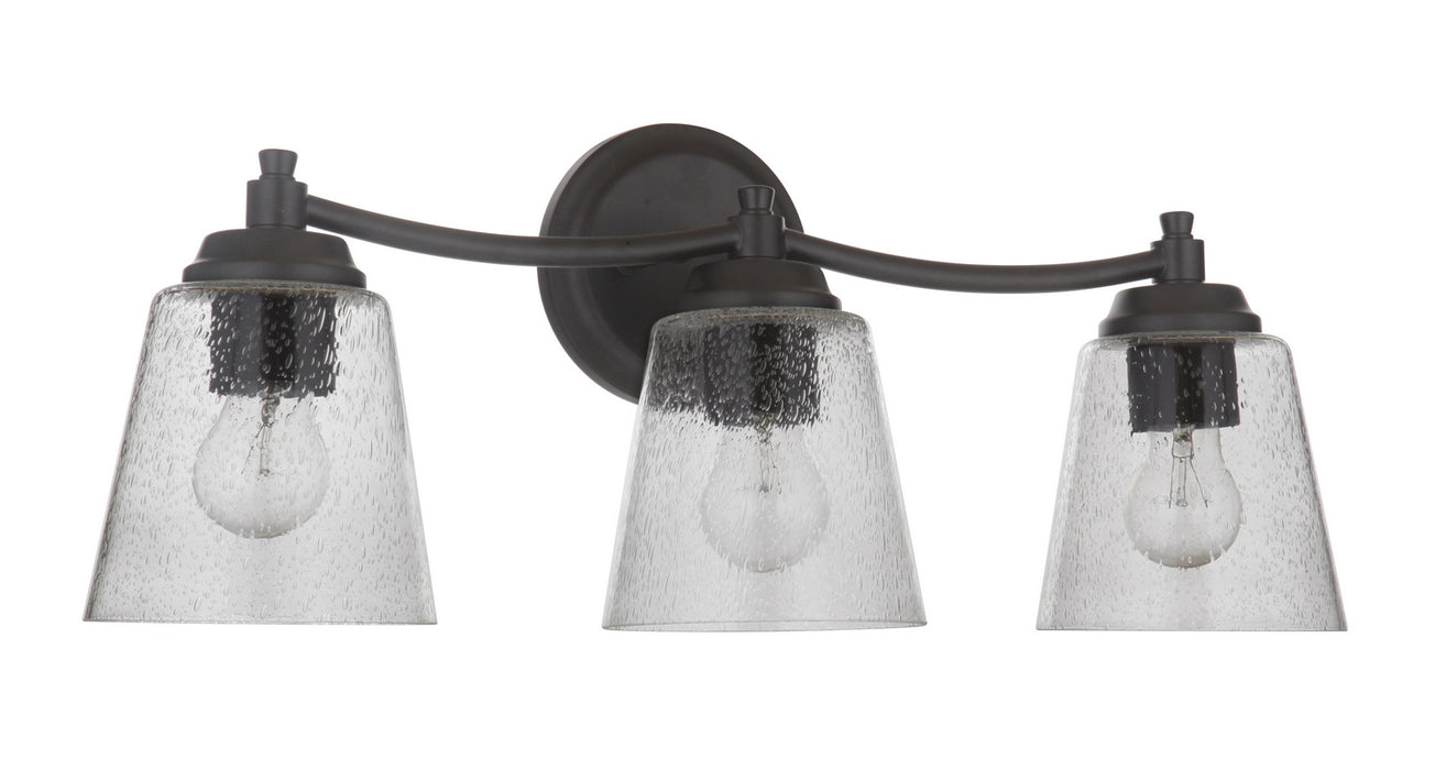 Craftmade 50203-FB Three Light Vanity, Flat Black