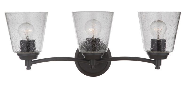 Craftmade 50203-FB Three Light Vanity, Flat Black