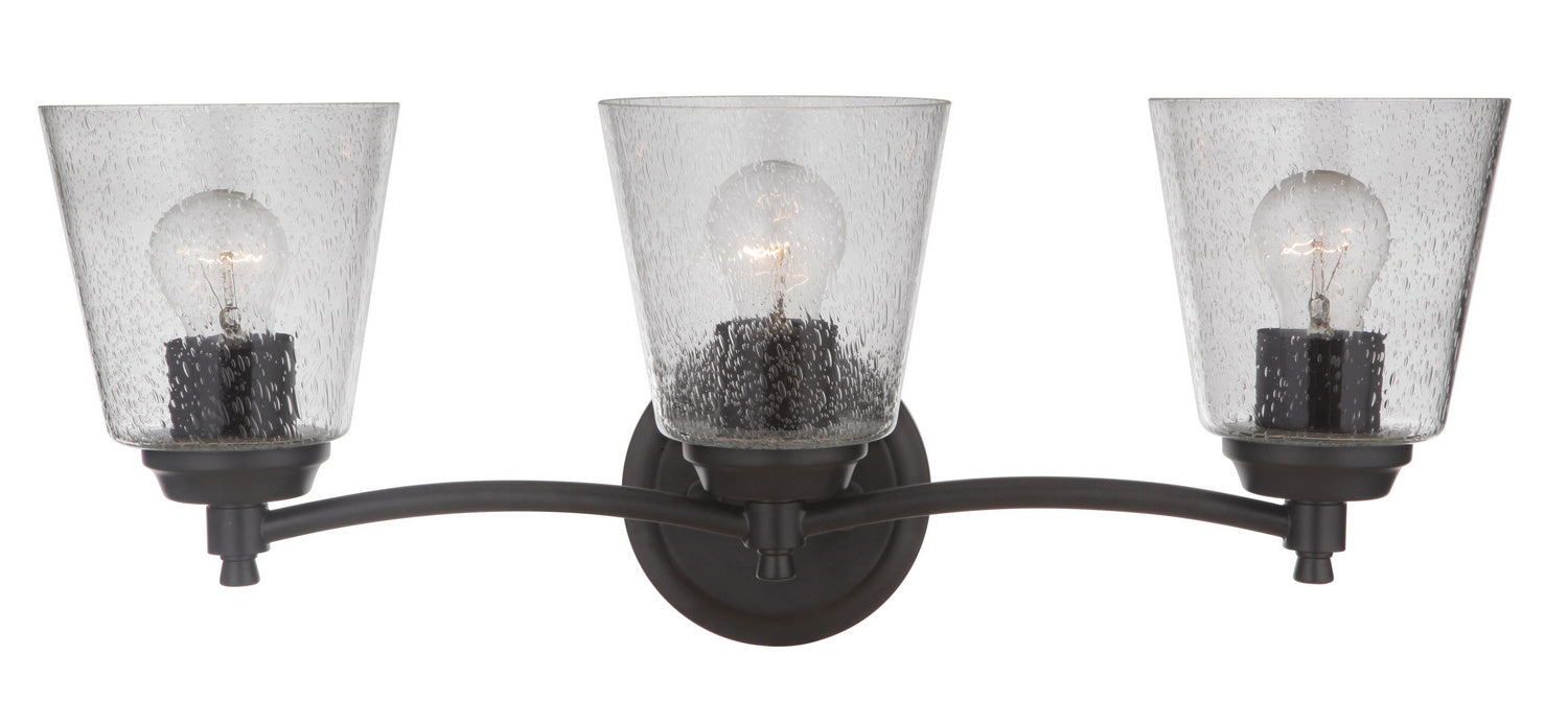 Craftmade 50203-FB Three Light Vanity, Flat Black