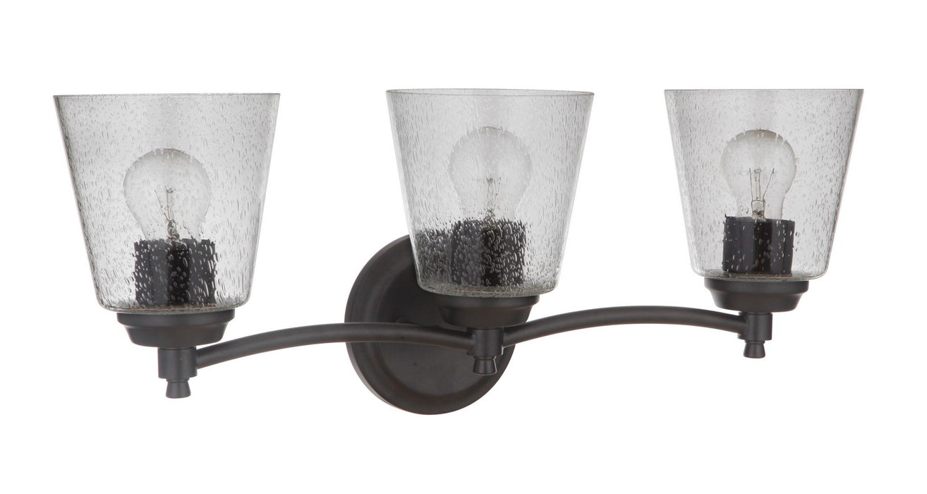 Craftmade 50203-FB Three Light Vanity, Flat Black