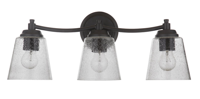 Craftmade 50203-FB Three Light Vanity, Flat Black