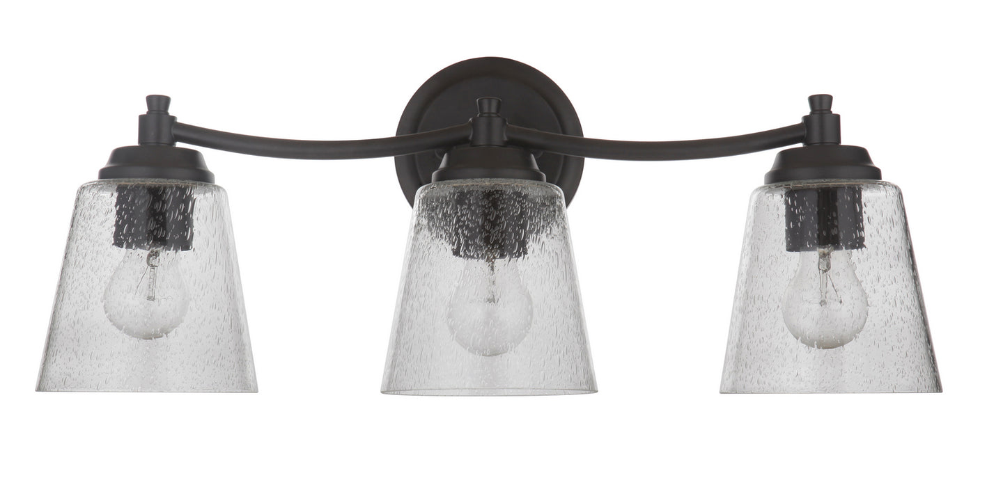 Craftmade 50203-FB Three Light Vanity, Flat Black