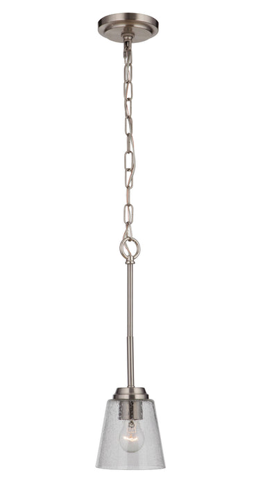 Craftmade 50291-BNK One Light Mini Pendant, Brushed Polished Nickel