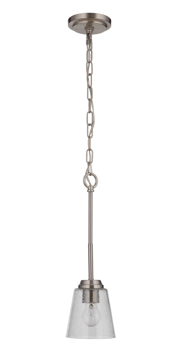 Craftmade 50291-BNK One Light Mini Pendant, Brushed Polished Nickel