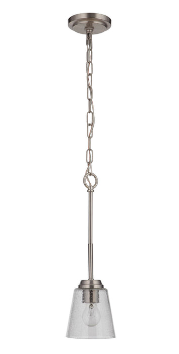 Craftmade 50291-BNK One Light Mini Pendant, Brushed Polished Nickel