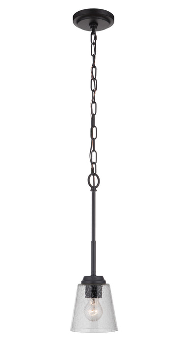 Craftmade 50291-FB One Light Mini Pendant, Flat Black
