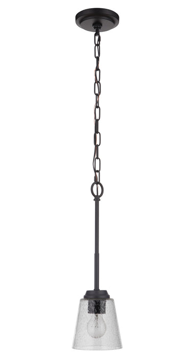 Craftmade 50291-FB One Light Mini Pendant, Flat Black