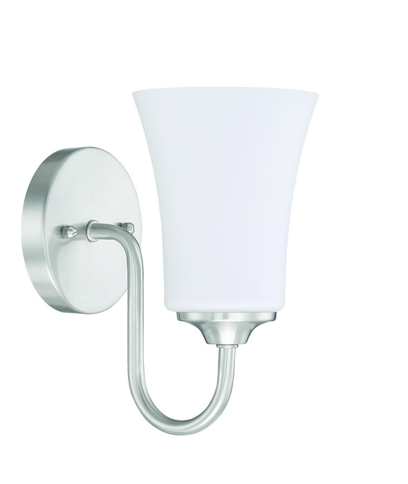Craftmade 50401-BNK-WG One Light Wall Sconce, Brushed Polished Nickel