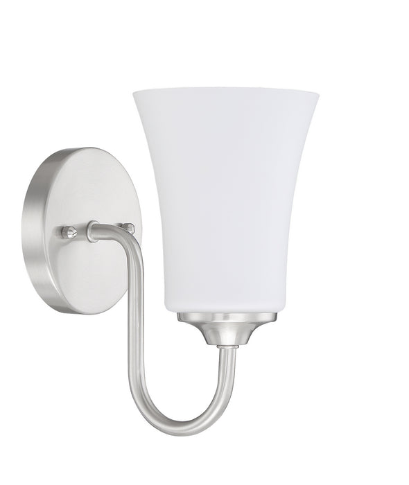 Craftmade 50401-BNK-WG One Light Wall Sconce, Brushed Polished Nickel
