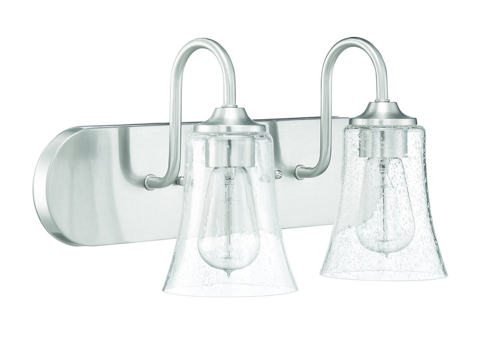Craftmade 50402-BNK Two Light Vanity, Brushed Polished Nickel