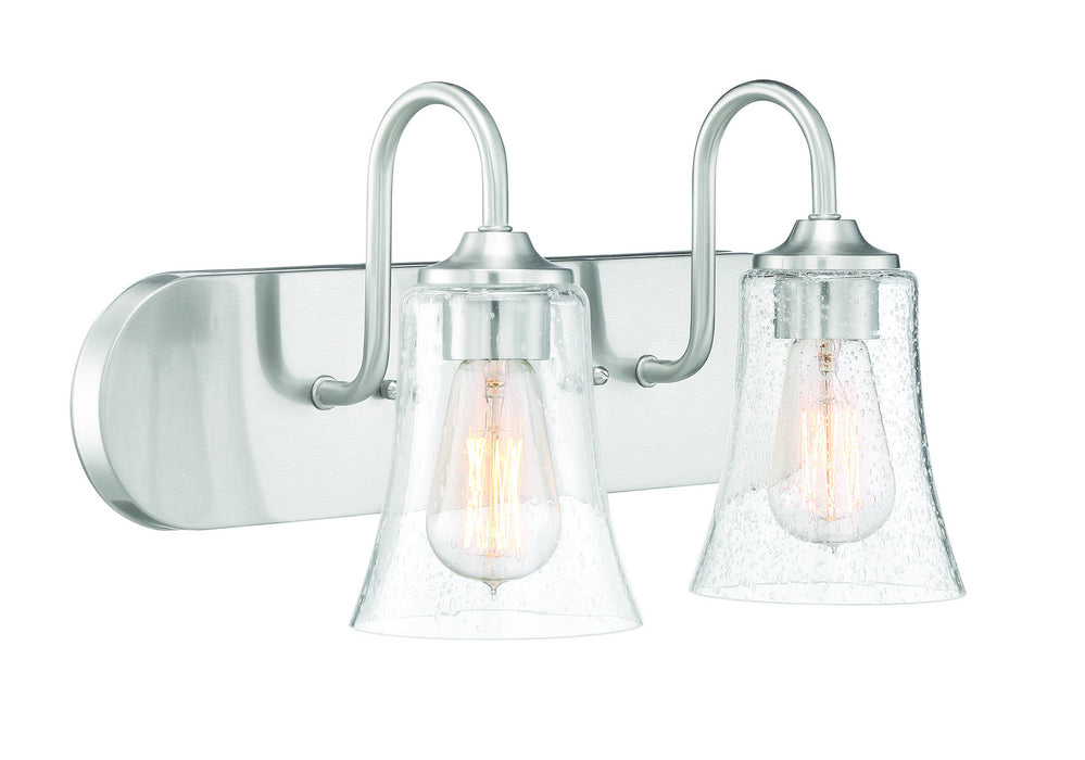 Craftmade 50402-BNK Two Light Vanity, Brushed Polished Nickel