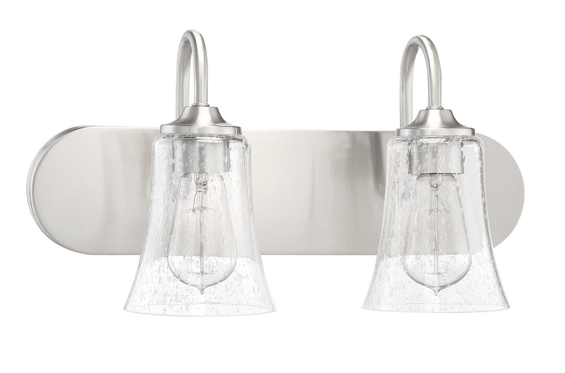 Craftmade 50402-BNK Two Light Vanity, Brushed Polished Nickel