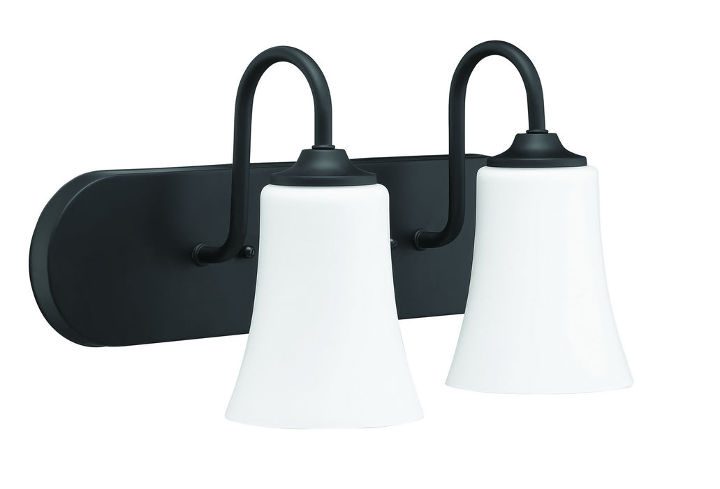 Craftmade 50402-FB-WG Two Light Vanity, Flat Black